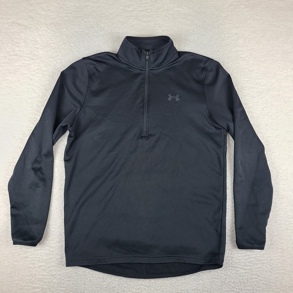 Under Armour Sweater‎ Mens Small Black Loose Coldgear Performance Tech Golf